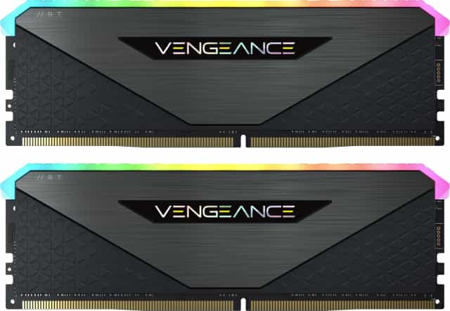 64GB Corsair Vengeance RGB RT Gunmetal UDIMM, DDR4-3200, CL16-20-20-38