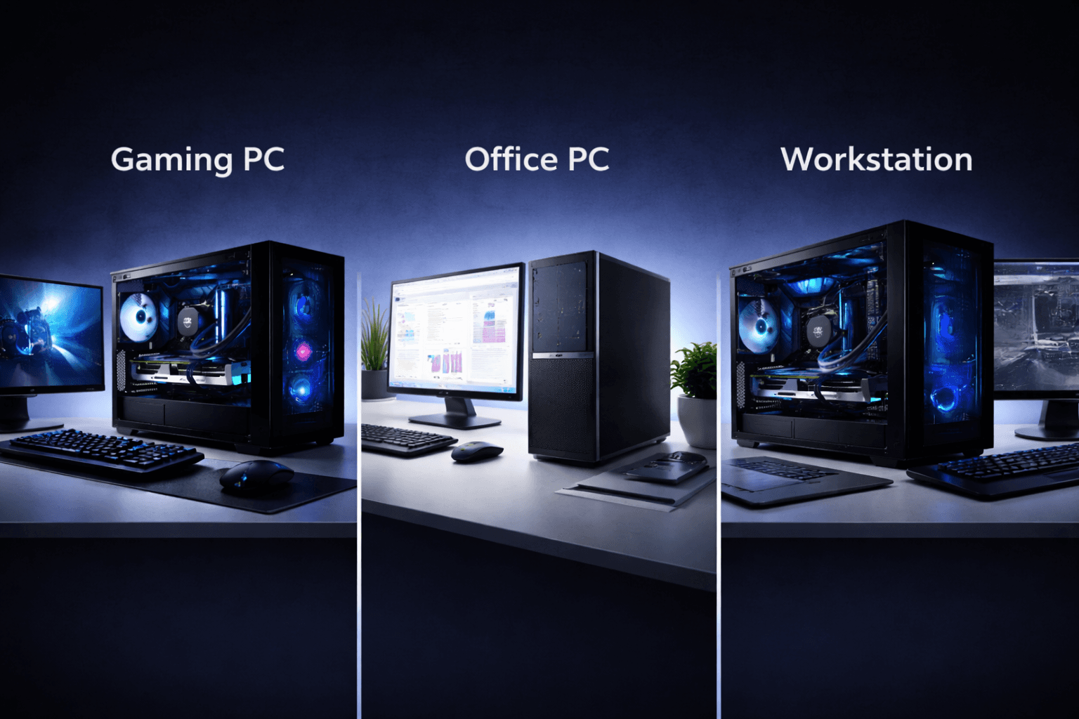 Gaming PC vs Office PC vs Workstation