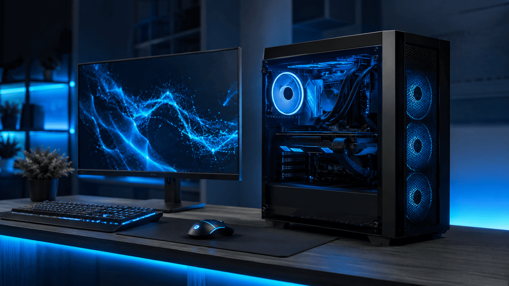 Moderner Gaming PC von CLS Computer mit RGB-Beleuchtung und Premium-Setup fÃ¼r deutsche Gamer
