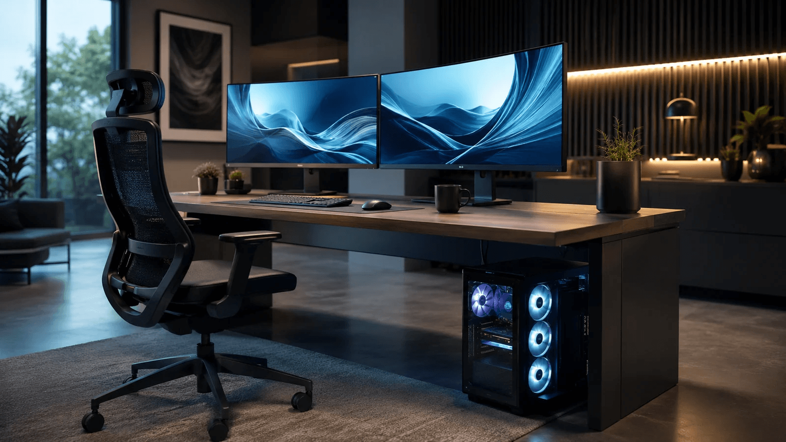 Workstation unter 4000 Euro in modernem professionellem BÃ¼ro