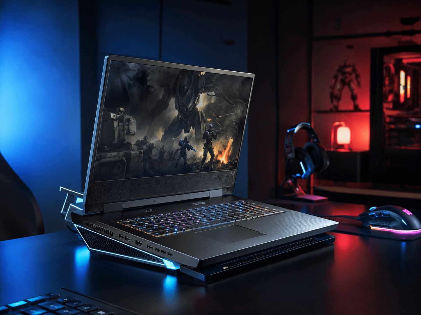 Dell Gaming Laptop mit starker Grafikleistung in einem modernen Gaming Setup