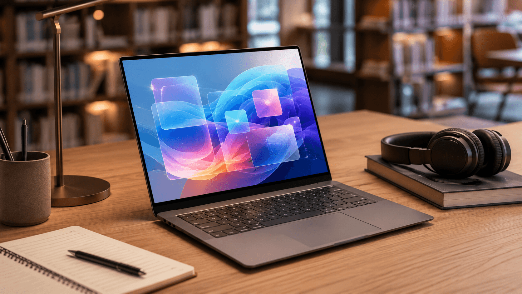 Moderner KI Laptop fÃ¼r Studium Schule Weiterbildung und produktives Lernen