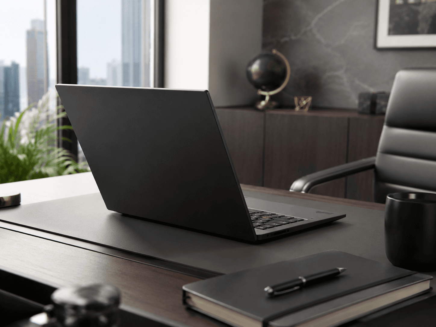Lenovo ThinkPad Business Laptop im professionellen BÃ¼ro Setup