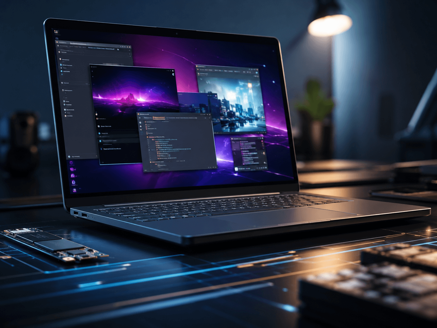 Linux Laptop fÃ¼r produktives Arbeiten, Multitasking und technische Workflows