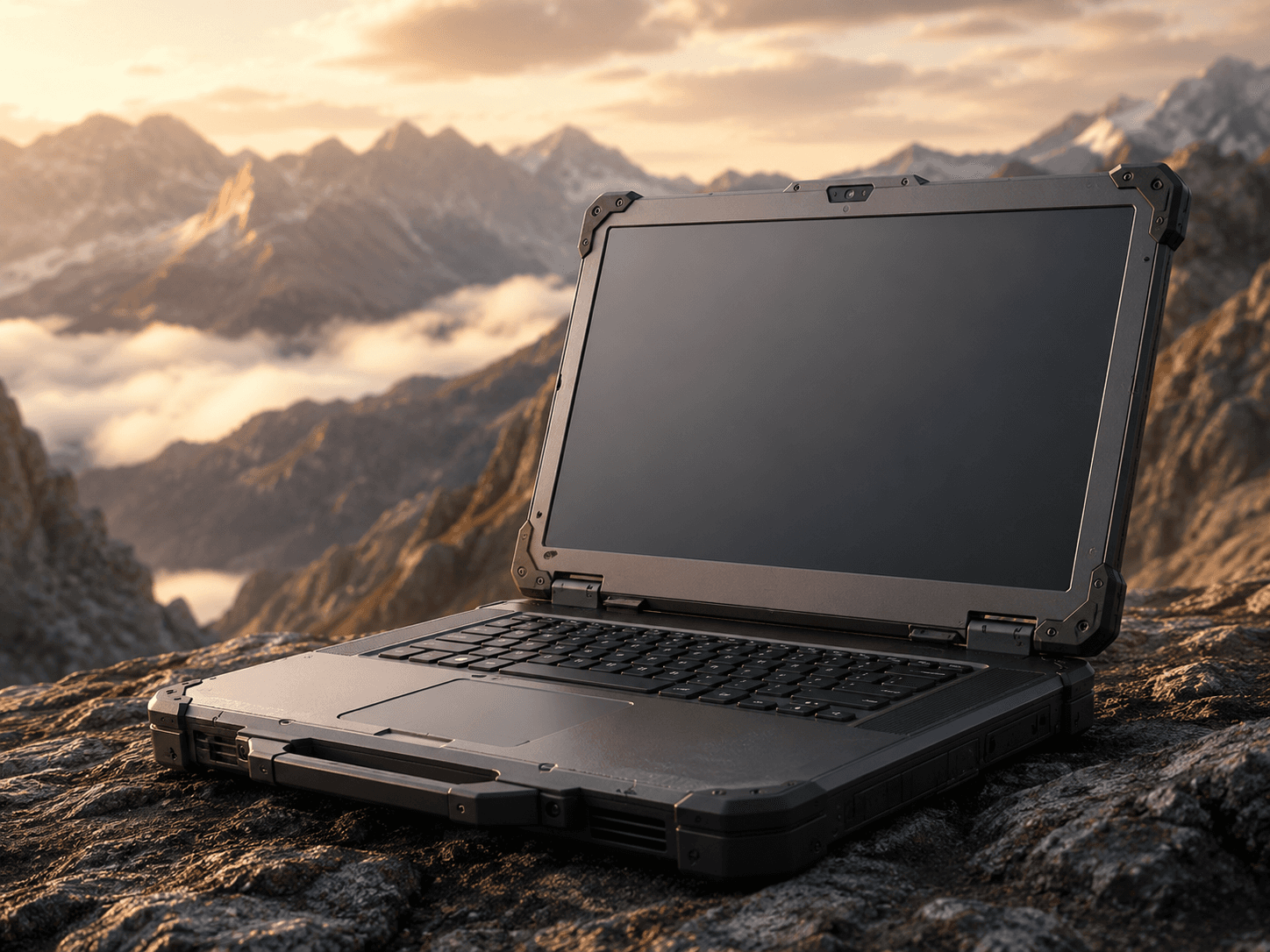Outdoor Laptop als robustes Rugged Notebook im AuÃeneinsatz