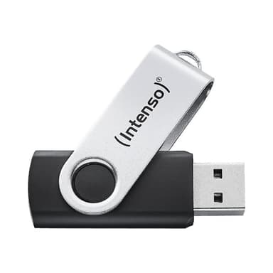 INTENSO USB-Stick Office Line, 256 GB, USB-A, 3.2 Gen 1x1, schwarz-silber