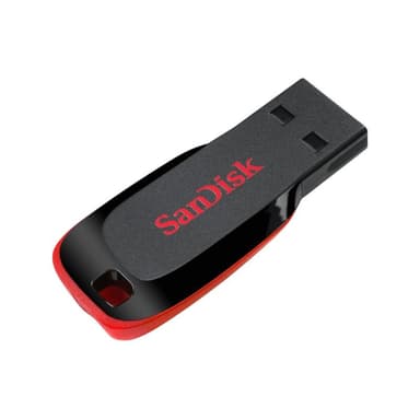SANDISK Cruzer Blade USB-Stick 64 GB USB Typ-A 2.0 Schwarz, Rot