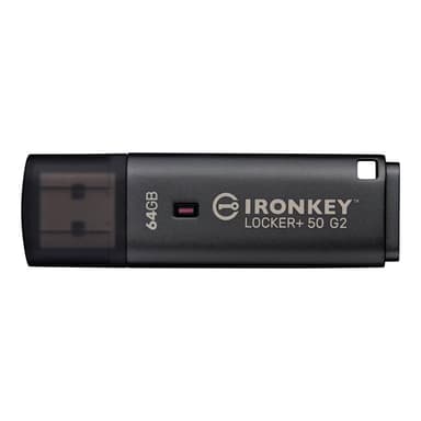 KINGSTON Technology IronKey 64GB Locker Plus 50 G2, FIPS 197, AES-256