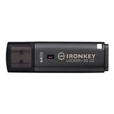 KINGSTON Technology IronKey 64GB Locker Plus 50 G2, FIPS 197, AES-256