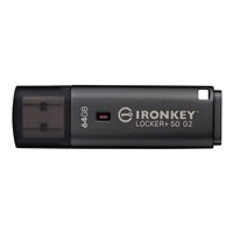 KINGSTON Technology IronKey 64GB Locker Plus 50 G2, FIPS 197, AES-256