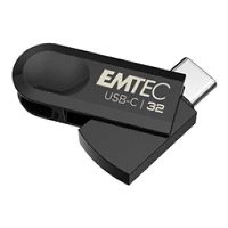 EMTEC C280 USB-Stick 32 GB USB Typ-C 3.2 Gen 1 (3.1 Gen 1) Schwarz
