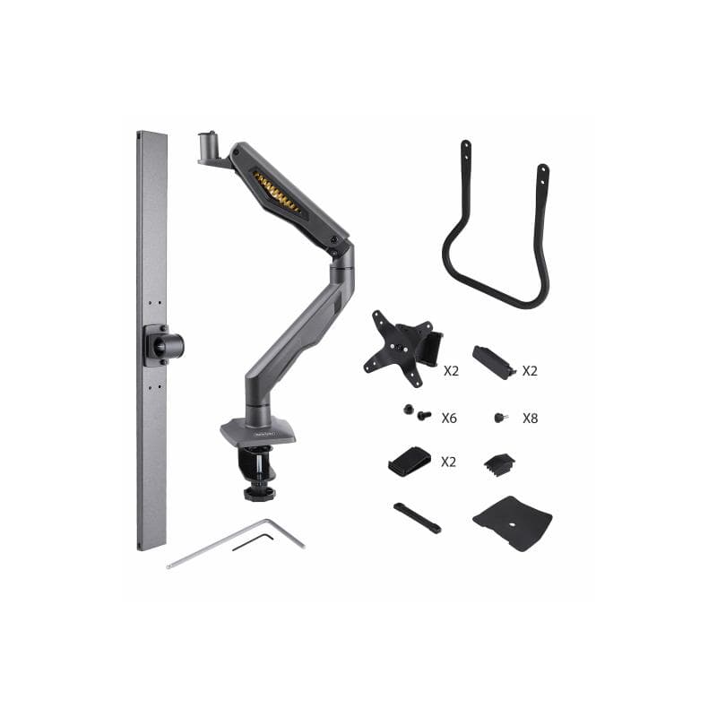 STARTECH.COM Dual Monitorhalterung mit Querstange max. 68,58cm 27Zoll & 15kg C-Klammer VESA Monitora