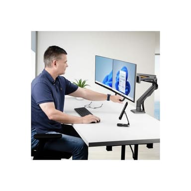 STARTECH.COM Dual Monitorhalterung mit Querstange max. 68,58cm 27Zoll & 15kg C-Klammer VESA Monitora