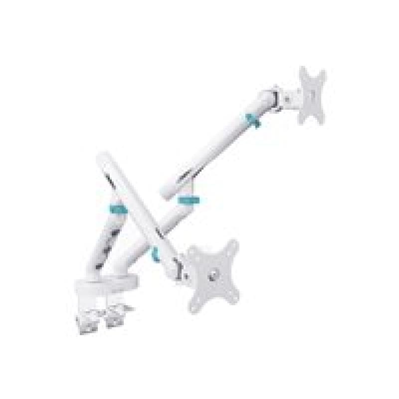 DIGITUS Dual Monitor Mount 2x35inch 2x10kg Mechanical Spring VESA 75x75 100x100 White