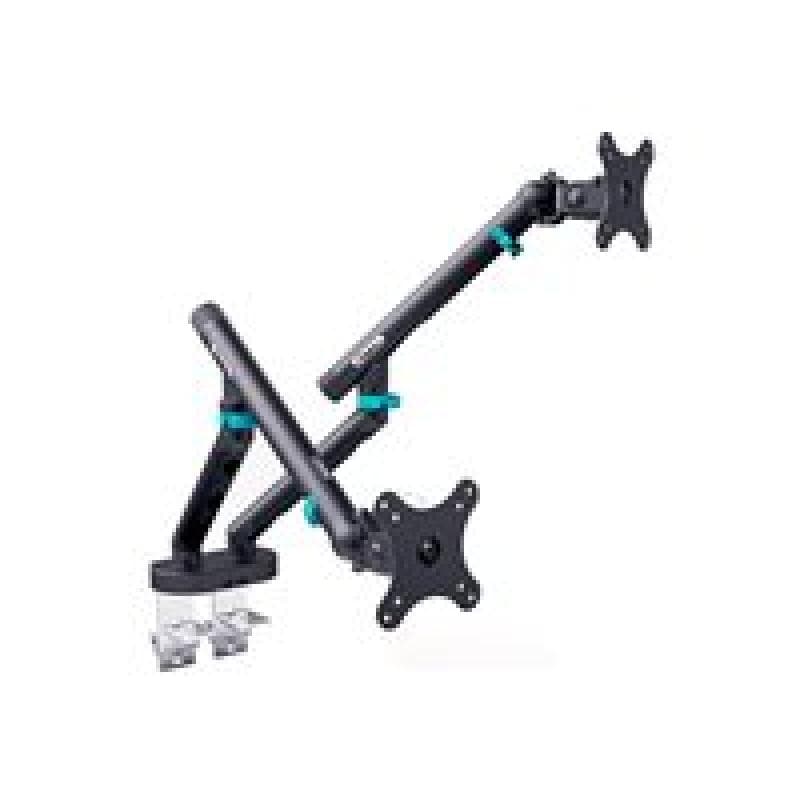 DIGITUS Dual Monitor Mount 2x35inch 2x10kg Mechanical Spring VESA 75x75 100x100 Black