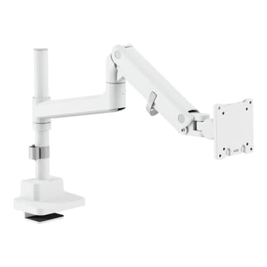 DIGITUS Single Monitorhalterung 144,78cm 57Zoll 27 kg Gasdruckfeder VESA: 75x75 100x100 Weiss