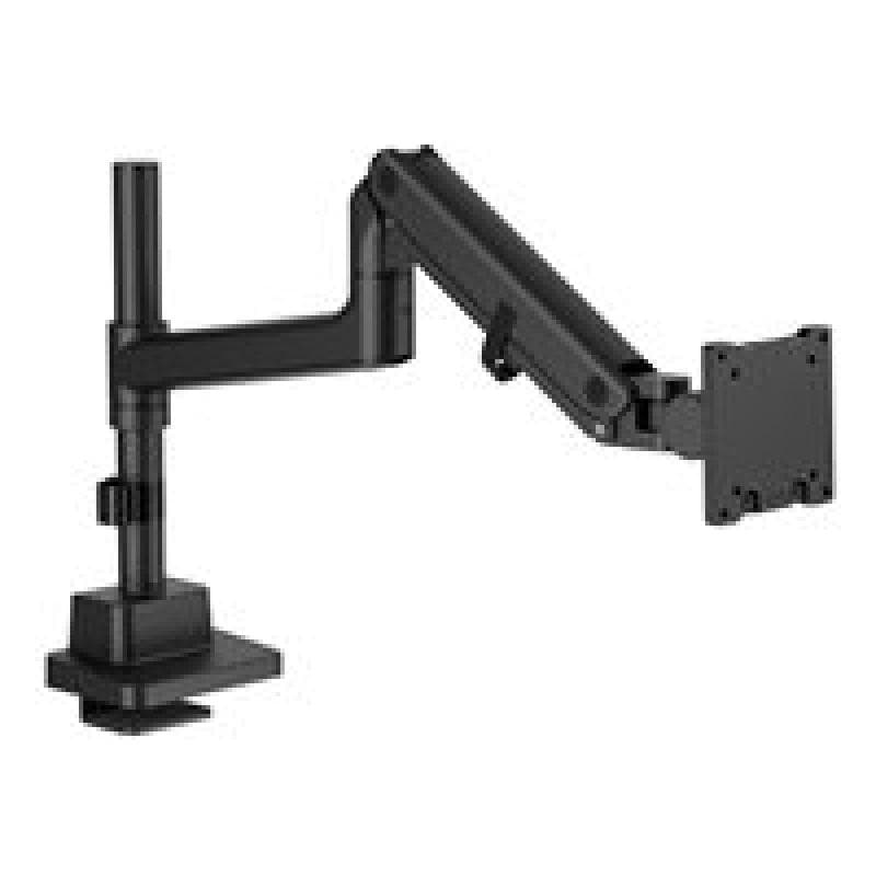 DIGITUS Single Monitorhalterung 144,78cm 57Zoll 27kg Gasdruckfeder VESA: 75x75 100x100 Schwarz