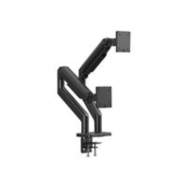 DIGITUS Dual Monitorhalterung 114,3cm 2x45Zoll 2x20kg Mechanische Feder VESA: 75x75 100x100 schwarz