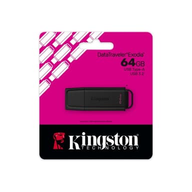 KINGSTON Portable USB 3.2 Gen 1 DataTraveler Exodia Black 64GB