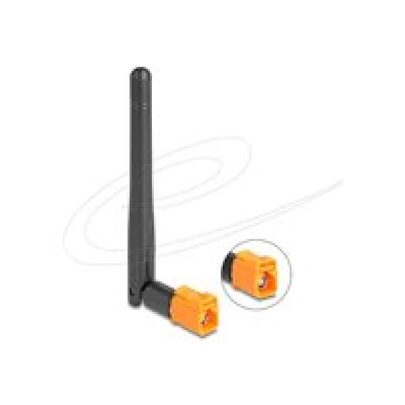 DELOCK WiFi 6 Antenne FAKRA M Buchse 2,5 - 3,0 dBi omnidirektional mit Kippgelenk schwarz