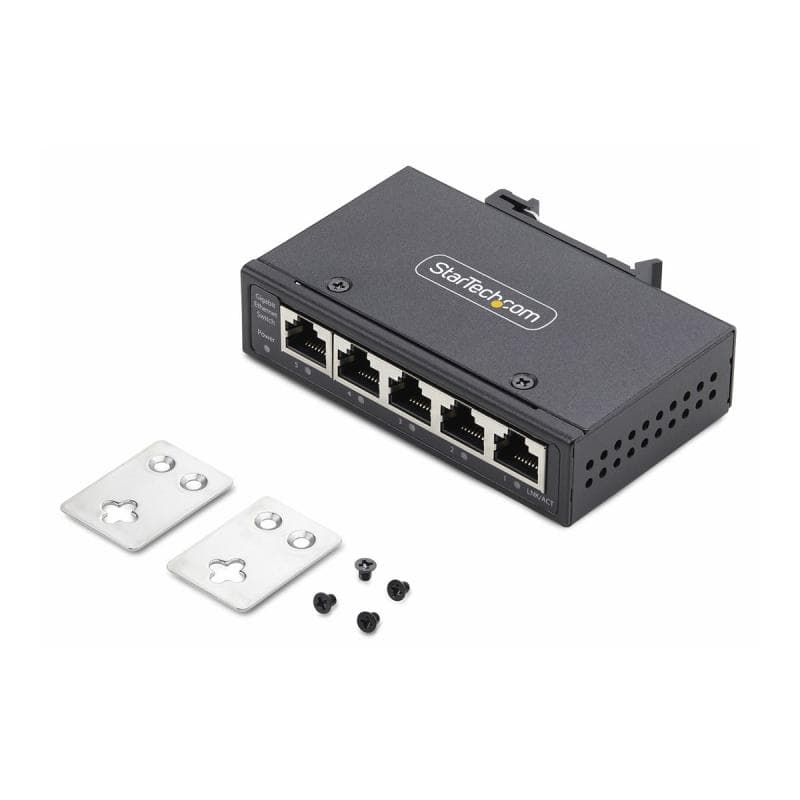 STARTECH.COM 5-Port Mini Netzwerk Switch fur Hutschiene/Wandmontage Unmanaged Industrie Gigabit LAN