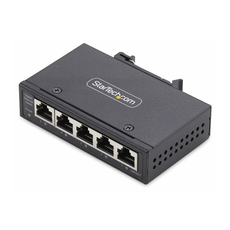 STARTECH.COM 5-Port Mini Netzwerk Switch fur Hutschiene/Wandmontage Unmanaged Industrie Gigabit LAN