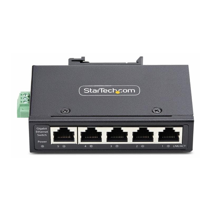 STARTECH.COM 5-Port Mini Netzwerk Switch fur Hutschiene/Wandmontage Unmanaged Industrie Gigabit LAN