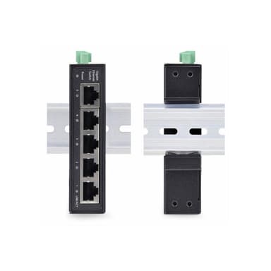 STARTECH.COM 5-Port Mini Netzwerk Switch fur Hutschiene/Wandmontage Unmanaged Industrie Gigabit LAN