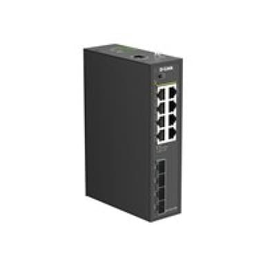 D-LINK DIS-210G-12UP Smart L2 Industrial Switch 8x Gigabit PoE+ 4x SFP Gigabit Budget PoE 240W