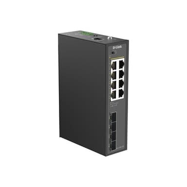 D-LINK DIS-210G-12P Smart L2 Industrial Switch 8x Gigabit PoE+ 4x SFP Gigabit Budget PoE 240W