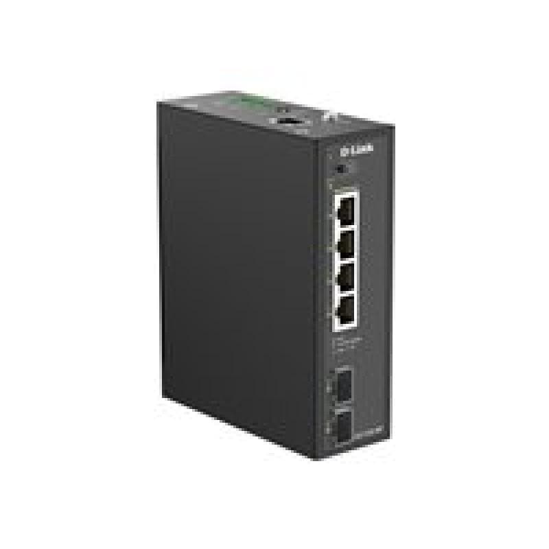 D-LINK DIS-210G-06P Smart L2 Industrial Switch 4x Gigabit PoE+ 2x SFP Gigabit Budget PoE 120W