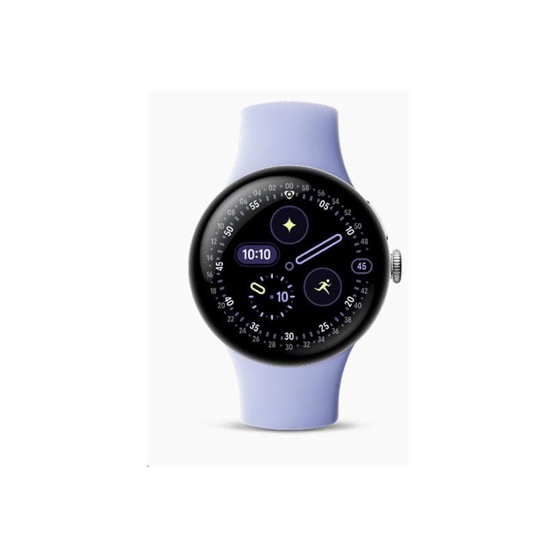 GOOGLE Pixel Watch 4 - 41 mm - Aluminium silber poliert - Wear OS Smartwatch - Iris