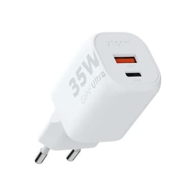 XTORM Ultra Wall USB Ladegerät 35 W 1x USB-C®, 1x USB-A Quick Charge 3.0 Weiß GaN