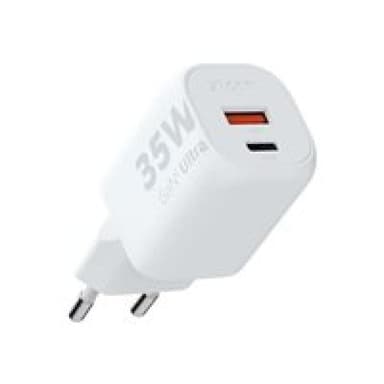 XTORM Ultra Wall USB Ladegerät 35 W 1x USB-C®, 1x USB-A Quick Charge 3.0 Weiß GaN