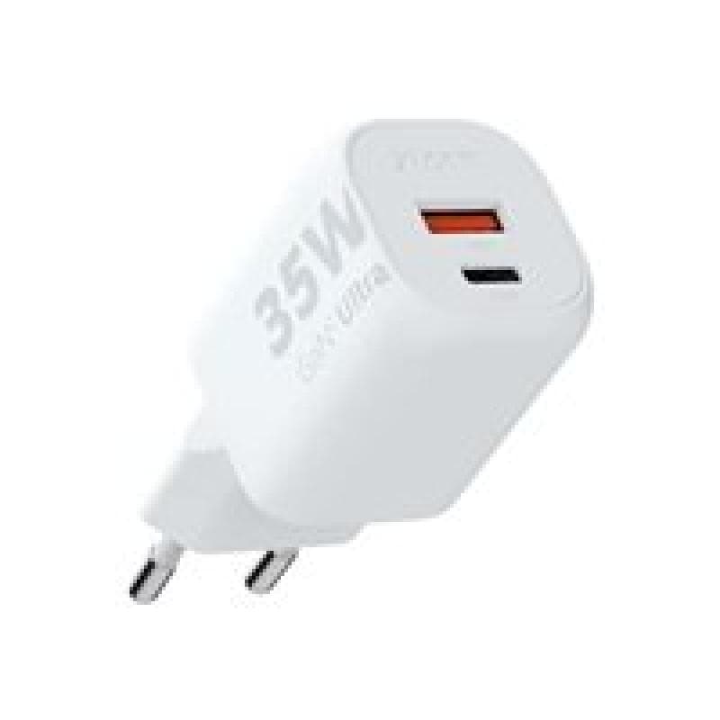 XTORM Ultra Wall USB Ladegerät 35 W 1x USB-C®, 1x USB-A Quick Charge 3.0 Weiß GaN