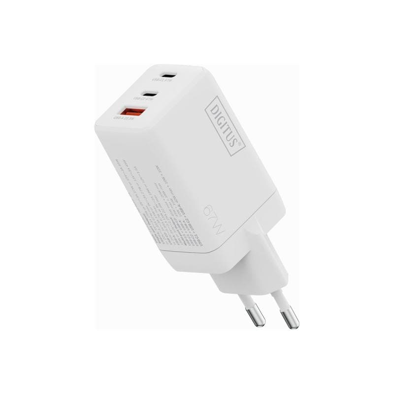 DIGITUS DA-10303 USB Ladegerät 67 W 1x USB-A, 2x USB-C® Weiß