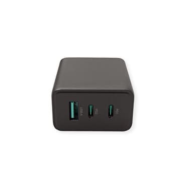 VALUE 19.99.1096 USB Ladegerät 65 W 1x USB-A, 2x USB-C® USB PD Schwarz Innenbereich