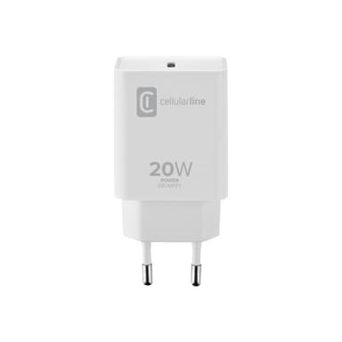 CELLULARLINE USB Ladegerät 20 W 1x USB-C® Weiß Schnellladegerät