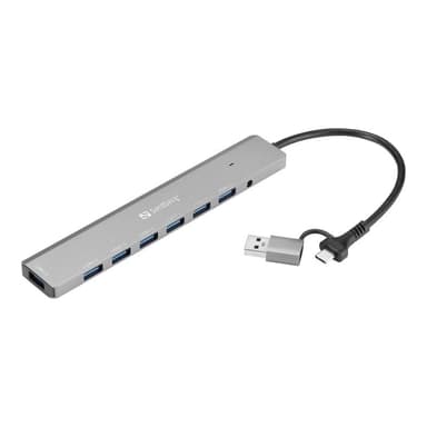 SANDBERG USB-C/A to 7 x USB 3.0 Hub