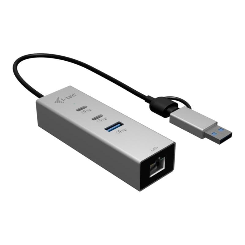 I-TEC USB-C/USB-A Metal HUB 3 2x USB-C Gen1 1x USB-A Gen1 1x 2,5GLAN