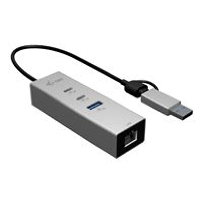 I-TEC USB-C/USB-A Metal HUB 3 2x USB-C Gen1 1x USB-A Gen1 1x 2,5GLAN