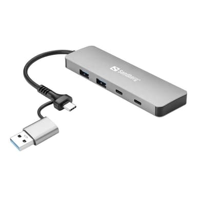 SANDBERG USB-C/A to 2xUSB-A+2xUSB-C Hub