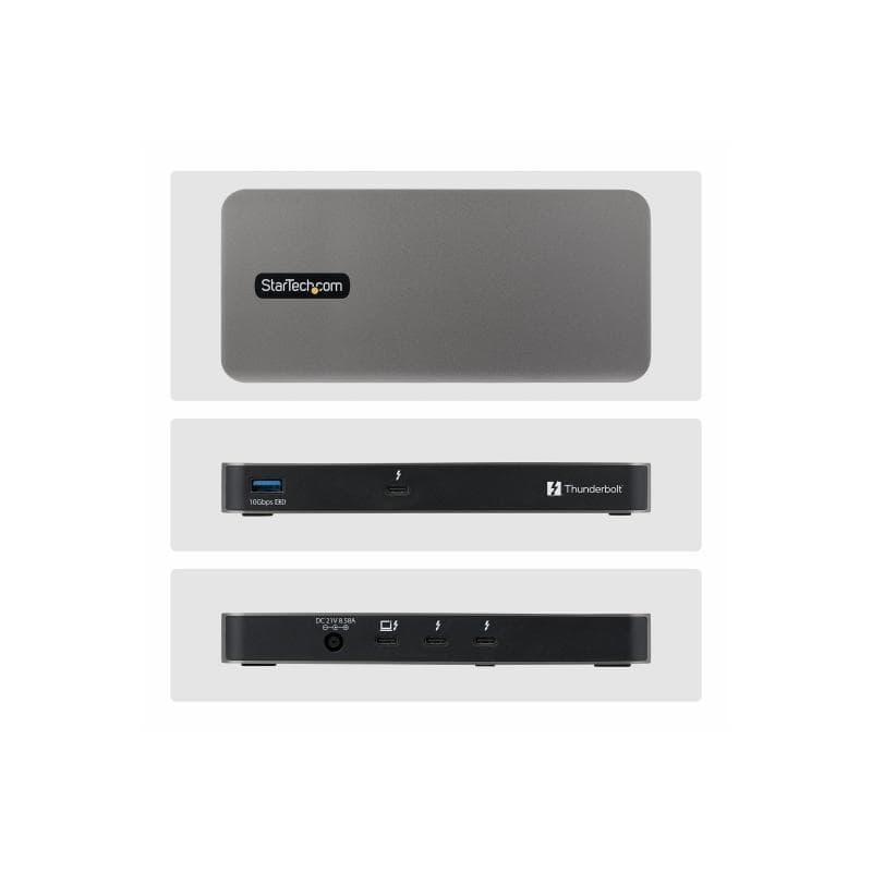 STARTECH.COM 4-Port Thunderbolt 5 Hub mit Thunderbolt Share KVM 80/120Gbps 8K Multi-Display 140W PD