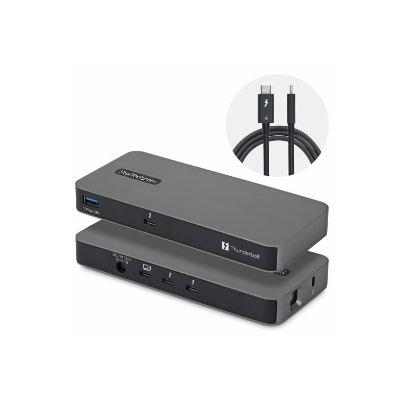 STARTECH.COM 4-Port Thunderbolt 5 Hub mit Thunderbolt Share KVM 80/120Gbps 8K Multi-Display 140W PD