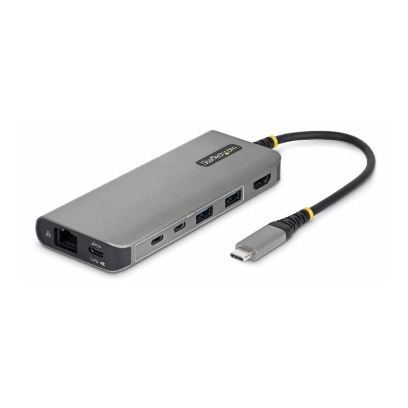 STARTECH.COM USB-C auf HDMI Multiport Adapter mit 140W PD Laden 4K 60Hz 5-Port USB 5Gbps Hub GbE Min