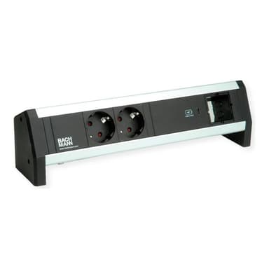 BACHMANN DESK 2xSchutzkontakt USB C, USB Charger 60W 1xABD GST18