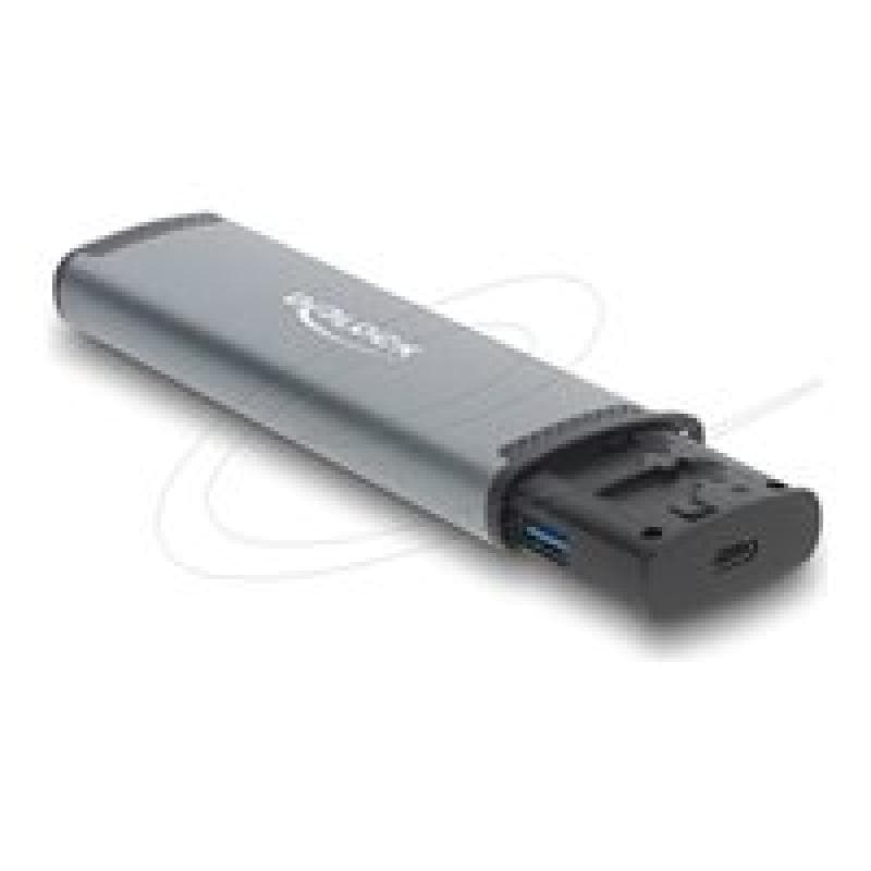 DELOCK USB 5 Gbps Kartenleser mit SD und Micro SD Slot und Aufbewahrungsfächern für Speicherkarten