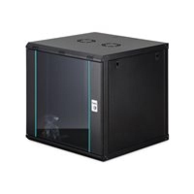 DIGITUS Dynamic 48,26cm 19Zoll 12U rack wall-mounted network cabinet 607x600x600mm glass door black