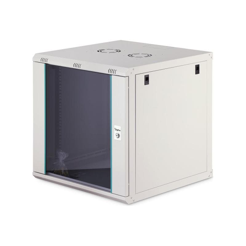 DIGITUS Dynamic 48,26cm 19Zoll 12U rack wall-mounted network cabinet 607x600x600mm glass door grey u