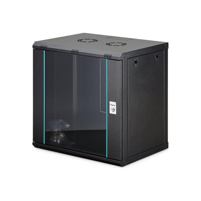 DIGITUS Dynamic 48,26cm 19Zoll 12U rack wall-mounted network cabinet 607x600x450mm glass door black